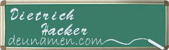 Dietrich Hacker Visitenkarte